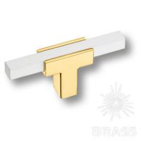 67-Gold-White Ручка кнопка, глянцевое золото/белый