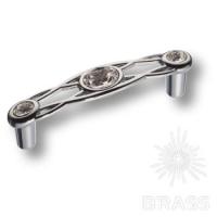15.133.64.SWA.07 Ручка скоба с кристаллами Swarovski, глянцевый хром 64 мм