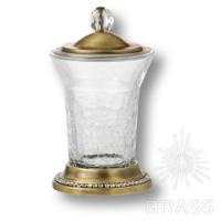 3505-75-013 Держатель для зуб.щеток, латунь с кристаллами Swarovski, цвет - старая бронза