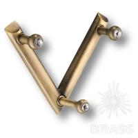 0493-013-V3 SWR Крючок трехрожковый с кристаллами Swarovski, состаренная латунь