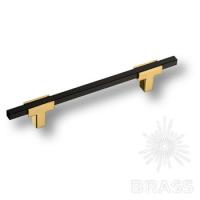 778-128-Gold-Matt Black Ручка рейлинг, глянцевое золото/чёрный 128 мм