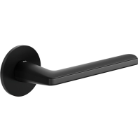 Дверная ручка DND handles Luce P ZNE40 — на круглой тонкой розетке, черный