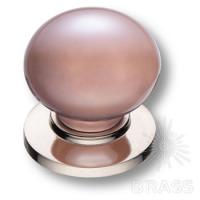 3005-51-PINK PEARL Ручка кнопка, глянцевый никель/розовый
