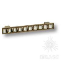 7162.0096.002 Ручка скоба с кристаллами Swarovski, старая бронза 96 мм