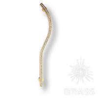 2573-030-224-RIGHT Ручка скоба с кристаллами Swarovski, глянцевое золото 24K, 224 мм