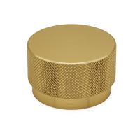 Ручка-кнопка GRAF BIG, 0486050L291, брашированная латунь, D50 мм, Viefe