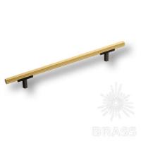 776-160-Matt Black/Matt Gold Ручка рейлинг модерн, матовый чёрный/матовое золото 160 мм