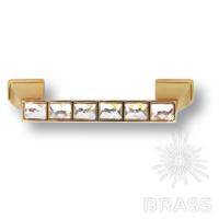 15.139.96.SWA.19 Ручка скоба с кристаллами Swarovski, глянцевое золото 96 мм