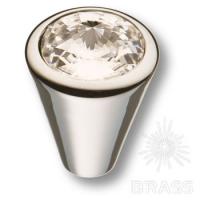 25.355.24.SWA.07 Ручка кнопка с кристаллом Swarovski, глянцевый хром