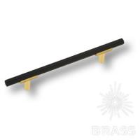 776-128-Matt Gold-Matt Black Ручка рейлинг, сатинированное золото/чёрный 128 мм