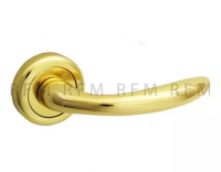 Дверная ручка Sicma maniglie 12.OL.18 RF ICARO — на круглой розетке, латунь глянцевая
