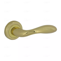 Дверная ручка Sicma maniglie 50 OL.18 RF SINCRO — на круглой розетке, латунь глянцевая