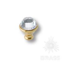 0Z5742.000.00 Ручка кнопка с кристаллом Swarovski эксклюзивная коллекция, глянцевое золото
