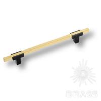 778-160-Matt Black-Matt Gold Ручка рейлинг, чёрный/сатинированное золото 160 мм