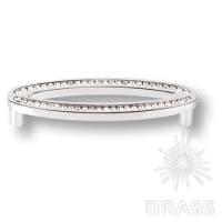 2577-005-96 Ручка скоба с кристаллами Swarovski, глянцевый хром 96 мм