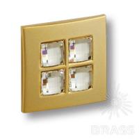 7164.0038.027 Ручка кнопка с кристаллами Swarovski эксклюзивная коллекция, матовое золото