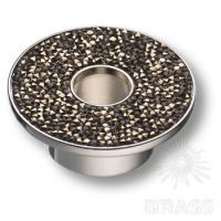 STONE32/CP-SW/A Ручка кнопка c кристаллами Swarovski, глянцевый хром 32 мм