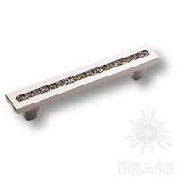 2571-005-96 Ручка скоба с кристаллами Swarovski, глянцевый хром 96 мм