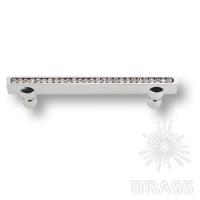 2575-005-96 Ручка скоба с кристаллами Swarovski, глянцевый хром 96 мм