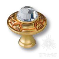 0Z5747.000.43 Ручка кнопка с кристаллом Swarovski эксклюзивная коллекция, матовое золото