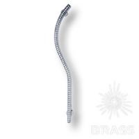 2573-005-160-LEFT Ручка скоба с кристаллами Swarovski, глянцевый хром 160 мм