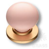 3005-61 MAT-PINK (3005-61-PINK) Ручка кнопка керамика с металлом, матовый розовый/матовое золото