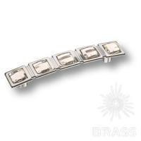 15.183.128.SWA.07 Ручка скоба с кристаллами Swarovski, глянцевый хром 128 мм