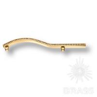 2573-003-160-RIGHT Ручка скоба с кристаллами Swarovski, глянцевое золото160мм