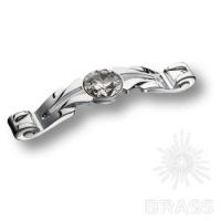 15.166.96.SWA.07 Ручка скоба с кристаллом Swarovski, глянцевый хром 96 мм