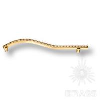2573-003-224-RIGHT Ручка скоба с кристаллами Swarovski , глянцевое золото 224 мм