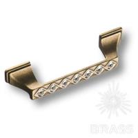 15.127.96.SWA.12 Ручка скоба с кристаллами Swarovski, античная бронза 96 мм
