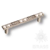 15.134.96.SWA.16 Ручка скоба с кристаллами Swarovski, старое серебро 96 мм