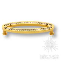 2577-030-160 Ручка скоба с кристаллами Swarovski, глянцевое золото 24K