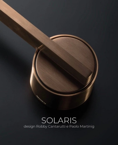 Дверная ручка Frascio Solaris RCS — на круглой розетке, красная матовая медь pvd