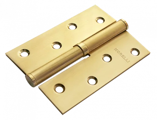 MSD 100X70X2.5 SG R, петля стальная правая, цвет - мат.золото