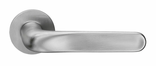 Дверная ручка Frascio DUCK CS — на круглой розетке, хром матовый