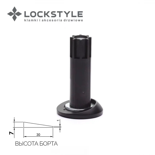 Дверной ограничитель магнитный, скрытый LOCKSTYLE модель STOPPINO Mod. 2 BLACK (черный), 7 мм