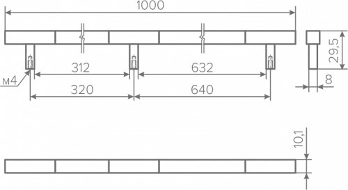 Ручка AQ Twil L=1000 черный матовый