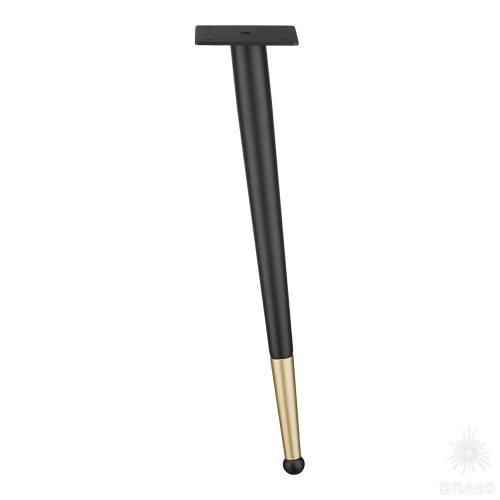 KMA-0125-0410-B13-C25 Black/Matt Gold Опора мебельная, чёрный/матовое золото