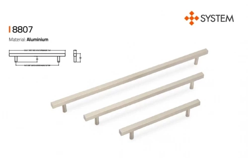 Ручка мебельная SYSTEM SY8807 0224 NB (никель)