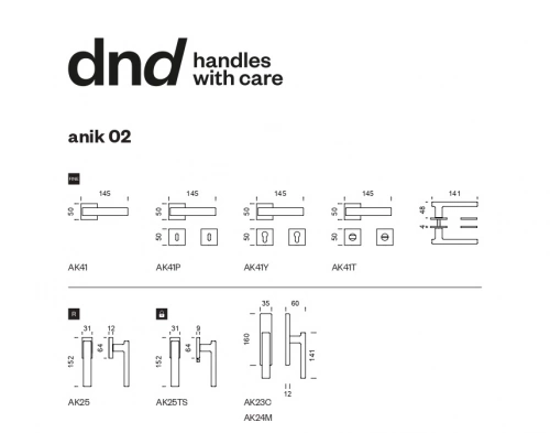 Дверная ручка Anik 02 PGS DND handles графит сатинированный