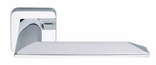 Дверная ручка на квадратной розетке Frascio Sharp CR хром глянцевый