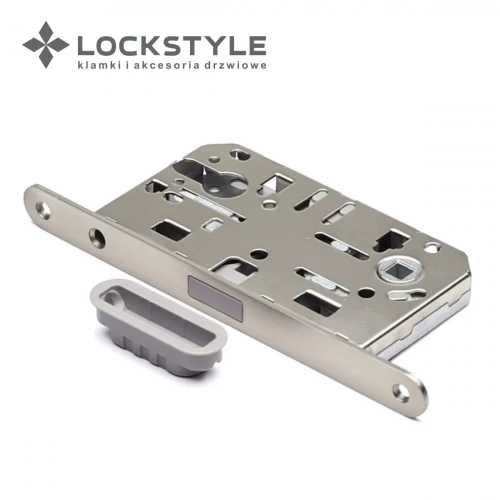Механизм дверной врезной магнитный под цилиндр LOCKSTYLE М411C стандарт AGB комплект с ответной планкой NBM (мат никель)