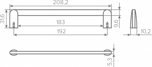Ручка AQ Alia С=192 черный матовый