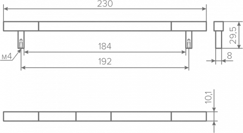 Ручка AQ Twil С=192 черный матовый