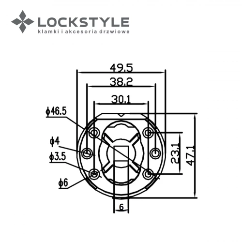 Фиксатор LOCKSTYLE WC ZR цвет MAB (французская бронза)