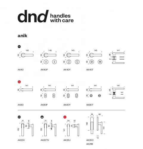 Дверная ручка Anik PVN DND handles никель глянцевый
