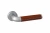Дверная ручка PAPAYA HAVANA OCS+PA DND HANDLES хром матовый - коричневая кожа