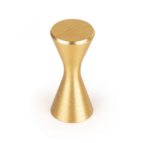 Ручка-кнопка DIABOLO, 0497014L291, брашированная латунь, 14*31 мм, Viefe