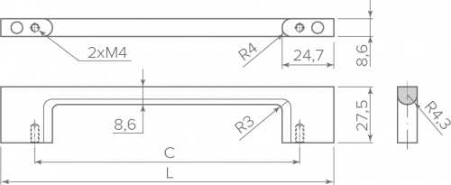 Ручка UZ-819 черная 160 Grade